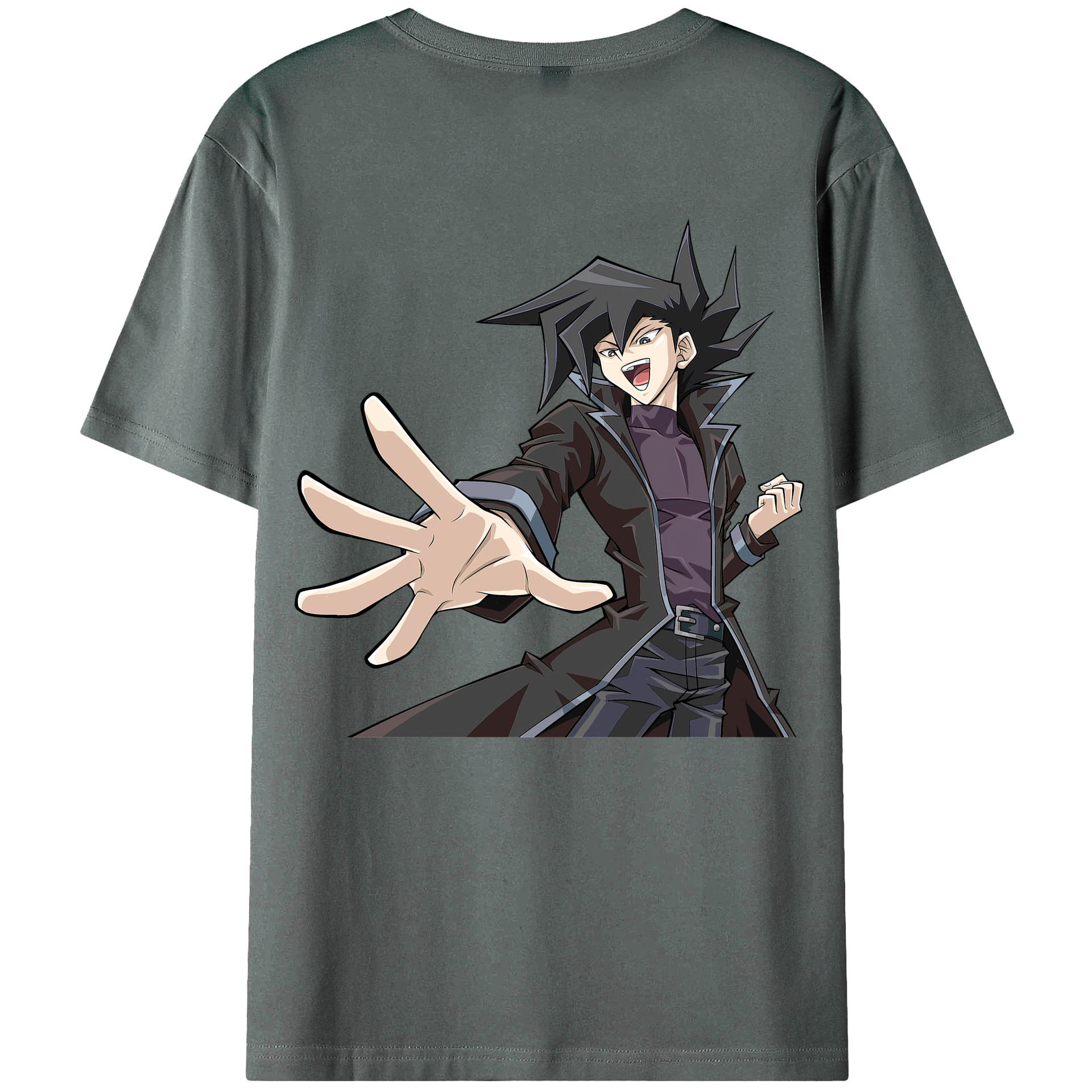 （画像用） 遊☆戯☆王 Yu-Gi-Oh! 綿100％ メンズ半袖Tシャツ（バックプリント） 通気性